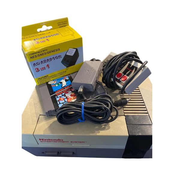Nintendo Entertainment System NES Console Bundle 3-in-1 AC Adapter
